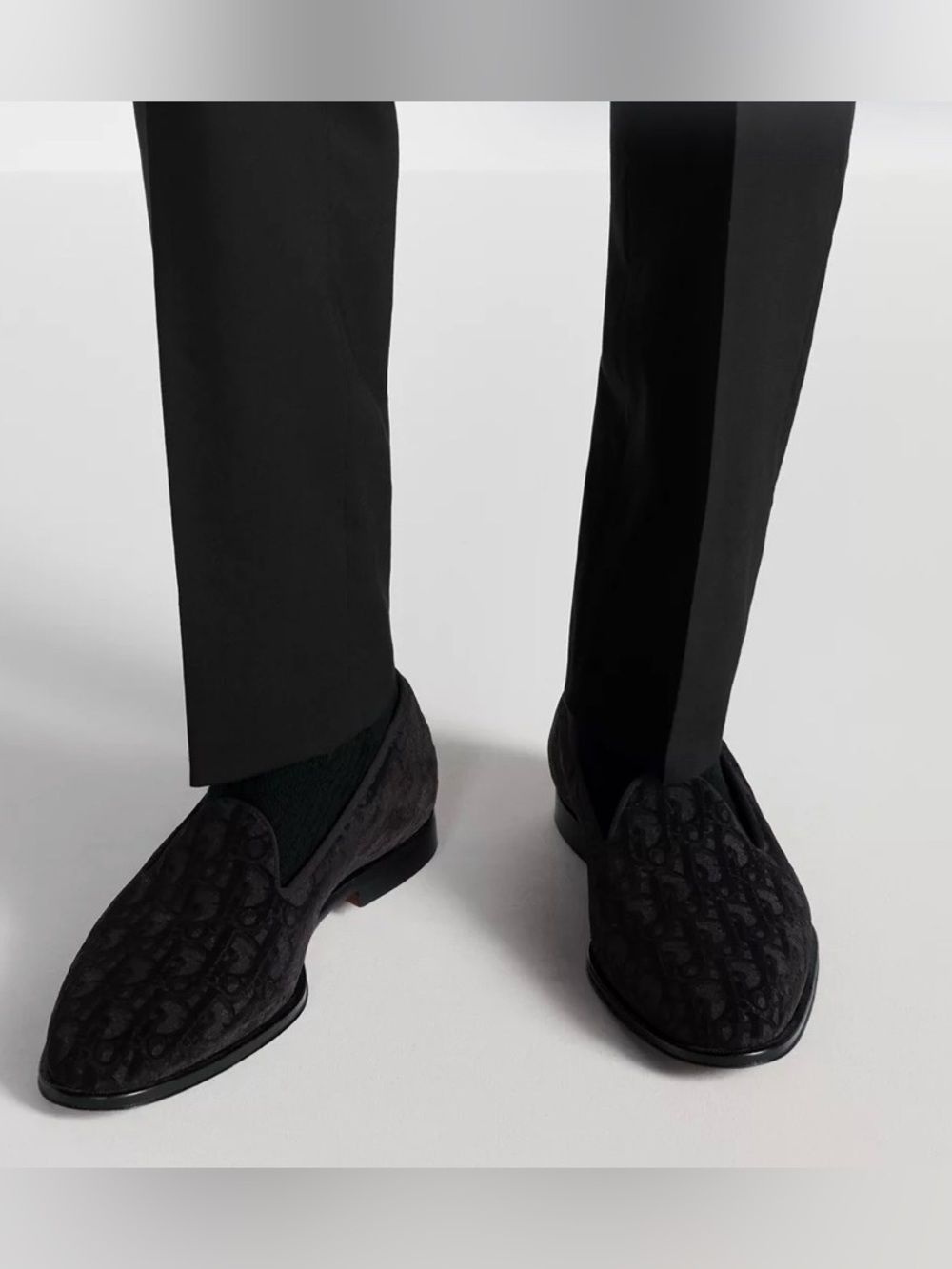 Dior Timeless black oblique velvet Loafer